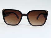Chanel Black Square Sunglasses with Brown Gradient Lenses for Women.
